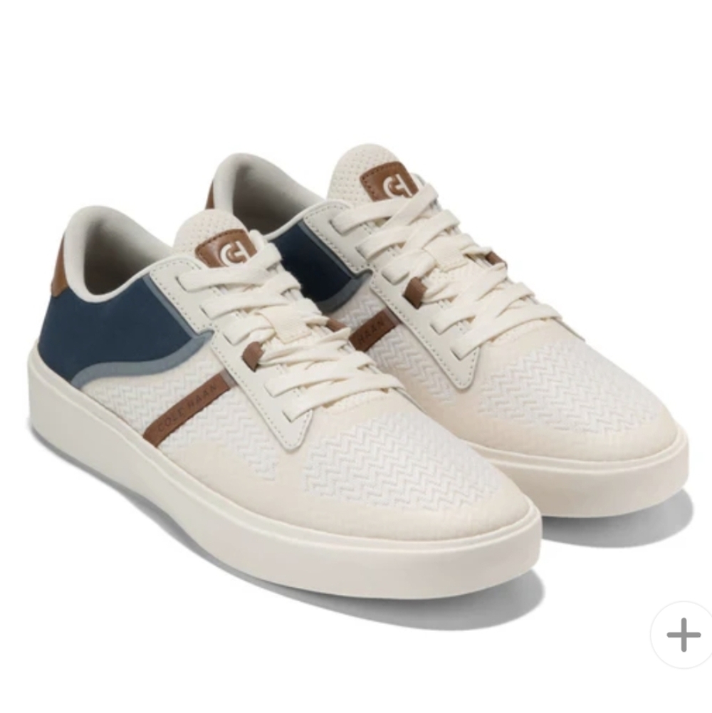 Cole Haan Grand Crosscourt Winner Sneakers Mens 10.5 Ivory Navy C38838